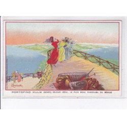 PUBLICITE : Portofino Kulm (Gênes) illustrée par Leonetto CAPPIELLO - très bon état