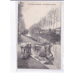 VITRY-le-FRANCOIS: les bords du canal, laveuse - état