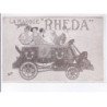 PUBLICITE : automobile de la marque RHEDA illustrée par SEM (Leopold II - Santos Dumont) - très bon état