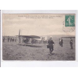 MARNE: grande semaine d'aviation de champagne alfred leblanc au départ monoplan blériot - état