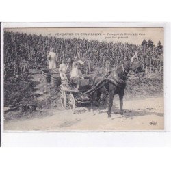 MARNE: transport du raisin à la cuve pour être pressuré, vendange - très bon état