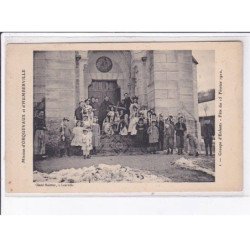 HUMBERVILLE: mmission d'orquevaux, groupe d'enfants, fête du 15 février 1910 - très bon état