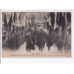 SAINT-DIZIER: 1921, les drapeaux des anciens combattants saluent M. Maginot, ministre de la guerre - état