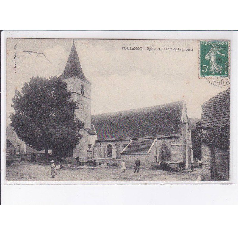 POULANGY: église et l'arbre de la liberté - état
