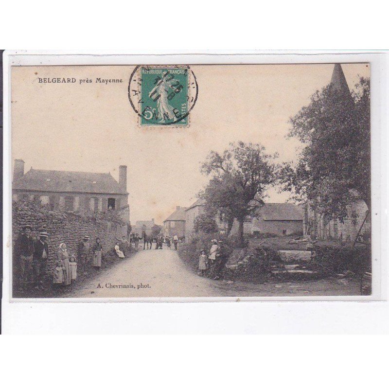 BELGEARD: scène de village - très bon état