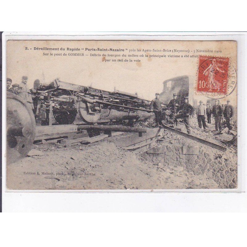 près AGETS-SAINT-BRICE: déraillement du rapide "paris-saint-nazaire" - état
