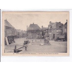 SAINT-DENIS-de-GASTINES: carrefour des cinq routes (vers entrée), texte, guerre, militaire 39-45 - très bon état