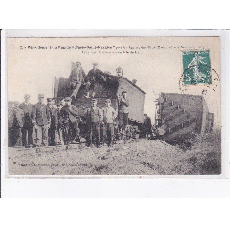 près AGETS-SAINT-)BRICE: déraillement du rapide "paris-saint-nazaire" - très bon état