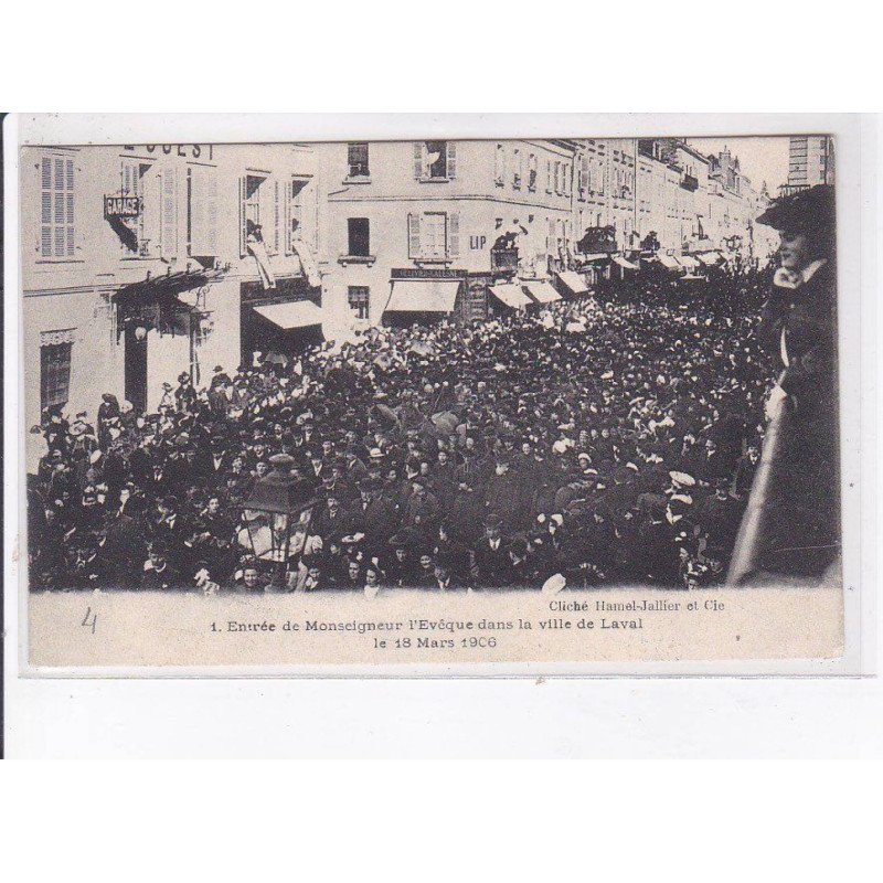 LAVAL: entrée de monseigneur l'evêque dans la ville de laval, 18 mars 1906 - très bon état