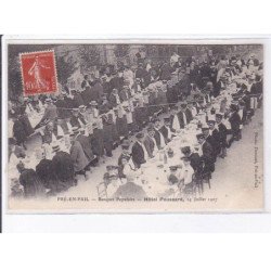 PRE-en-PAIL: banquet populaire, hôtel poussard 1907 - très bon état