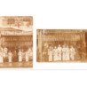 PARIS : lot de 2 cartes photo d'une boucherie parisienne vers 1910 -  bon état