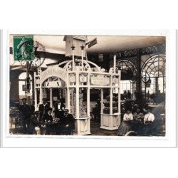 PARIS : lot de 4 cartes photo de l'exposition des pétrins mécaniques (boulangerie - moulins Corbeil) vers 1908