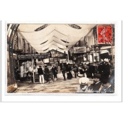 PARIS : lot de 4 cartes photo de l'exposition des pétrins mécaniques (boulangerie - moulins Corbeil) vers 1908