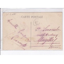 PRADINES: scène de village, boeufs - état