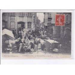 SAINT-GERMAIN-LAVAL: la mairie et la place du marché - très bon état
