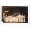PARIS 14 : carte photo de la charcuterie PESTY au 25 rue de l'ouest - état (un coin manquant)