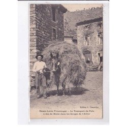 HAUTE-LOIRE: le transport du foin à dos de mulet dans les gorges de l'allier - très bon état
