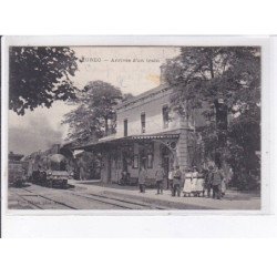 AUREC: arrivée d'un train, cachet, gare - très bon état