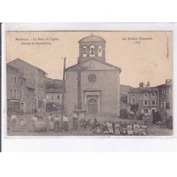 MALREVERS: la place de l'église, groupe de dentellière - très bon état