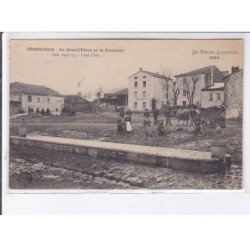 SENEUJOLS: la grand'place et la fontaine, cure d'air - très bon état