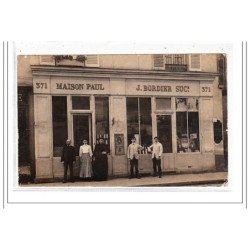 PARIS 15 : carte photo du salon de coiffure BORDIER au 371 rue de Vaugirard - très bon état