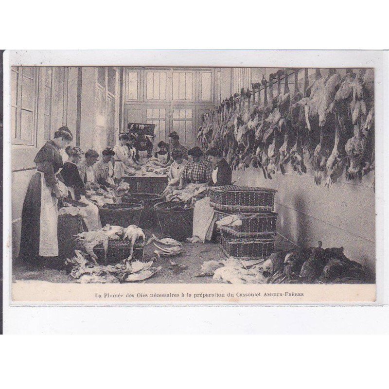LOIRE-ATLANTIQUE: la plumée des oies nécessaires à la préparation du cassoulet amieux-frères - très bon état