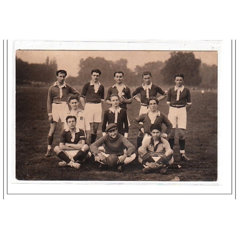 PARIS 16 : carte photo de l'équipe 1 de Jean Baptiste Say (école - sport - football) - très bon état