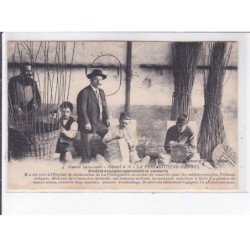 LA PERSAGOTIERE-NANTES: soldats aveugles apprenant la vannerie - très bon état