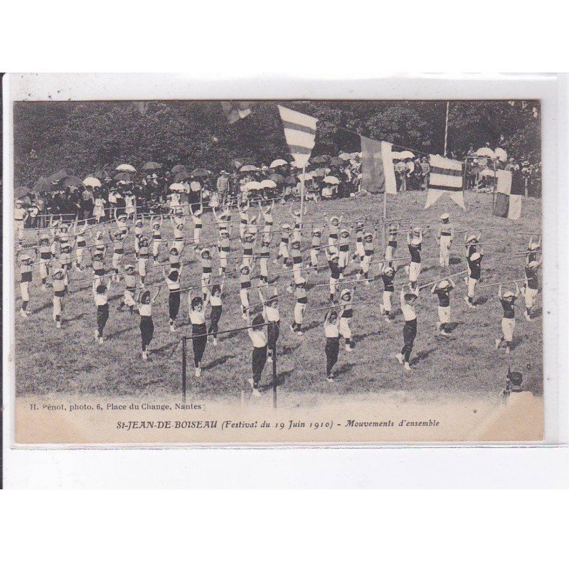SAINT-de-BOISEAU: festival 19 juin 1910, mouvements d'ensemble - très bon état