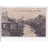 NANTES: canal pelloutier, la partie comblée en décembre 1902, avec, dans la perspective, le clocher de l'église - tbe