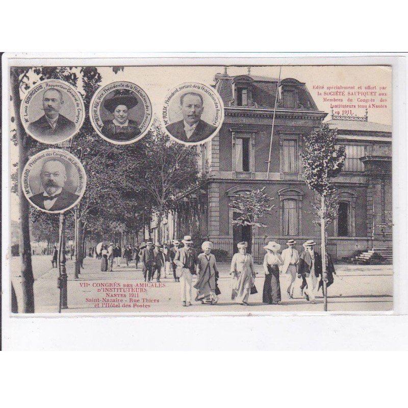NANTES: promenade annuelle du personnel de la société saupiquet, 7e congrès des amicales d'instituteurs - très bon état