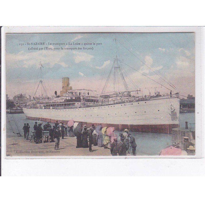 SAINT-NAZAIRE: le transport "la loire" quitte le port - très bon état