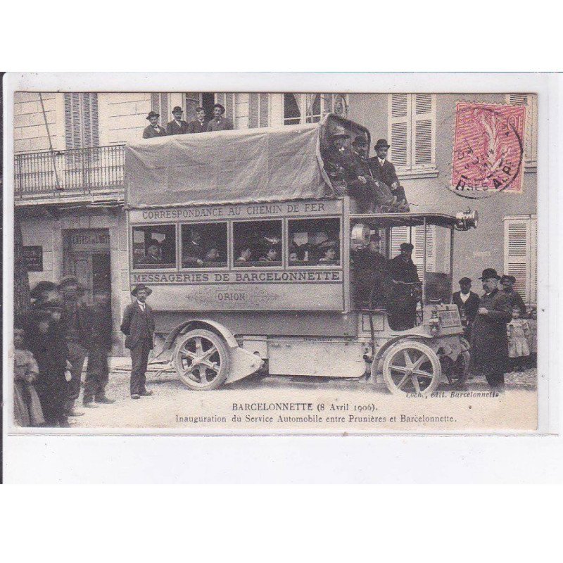 BARCELONNETTE: inauguration du service automobile entre prunières et barcelonnette - état