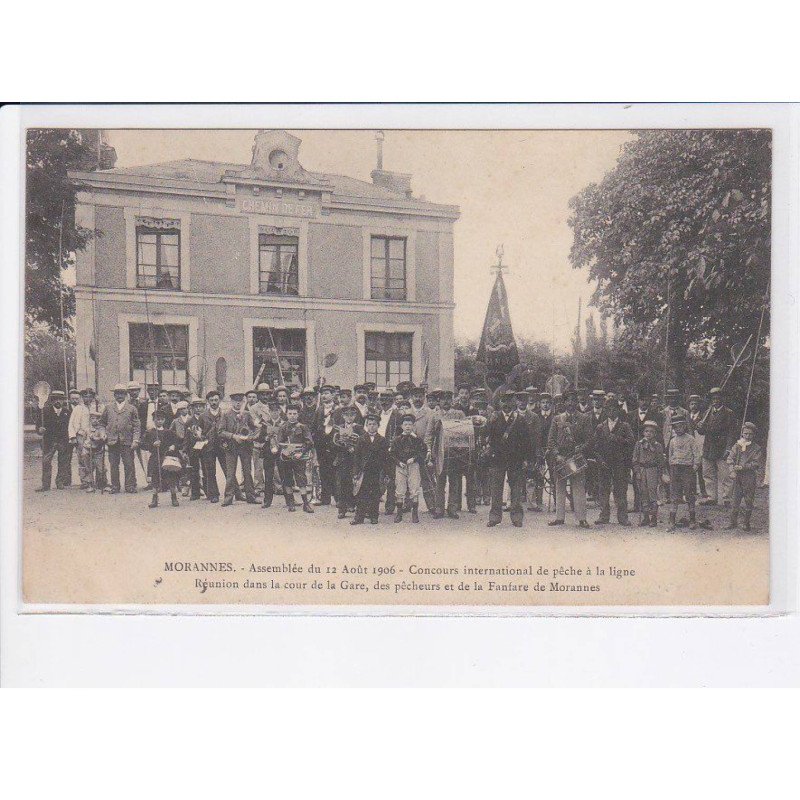 MORANNES: assemblée du 12 août 1906, concours international de pêche à la ligne - très bon état