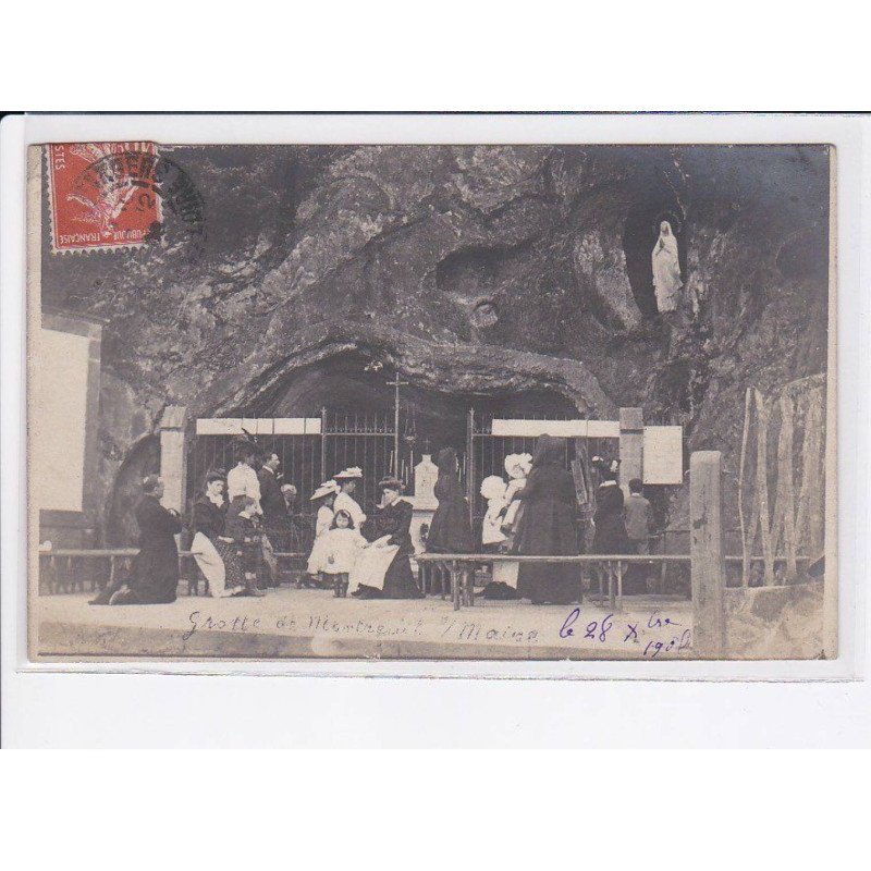 MONTREUIL BELLAY: grotte, statue de marie - très bon état