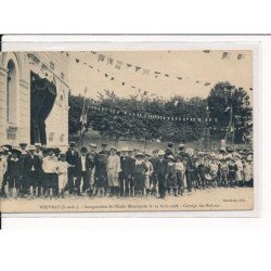VOUVRAY : Inauguration de l'Ecole Municipale le 23 Août 1908, Cortège des Enfants - très bon état