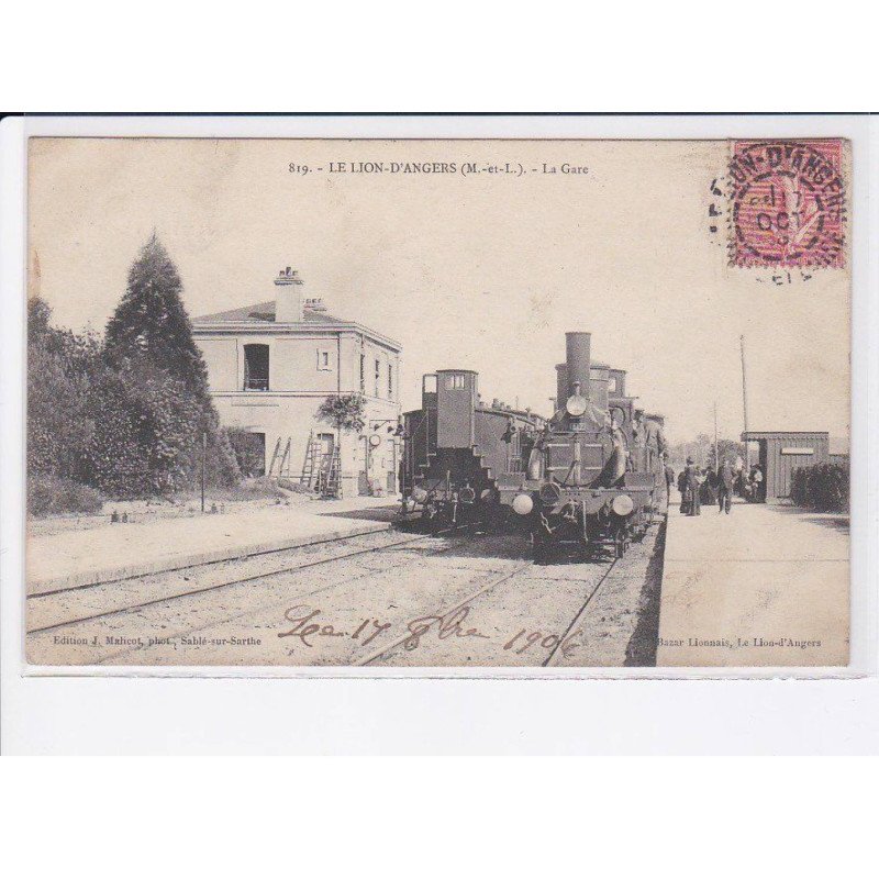 ANGERS: lion d'angers, la gare - très bon état