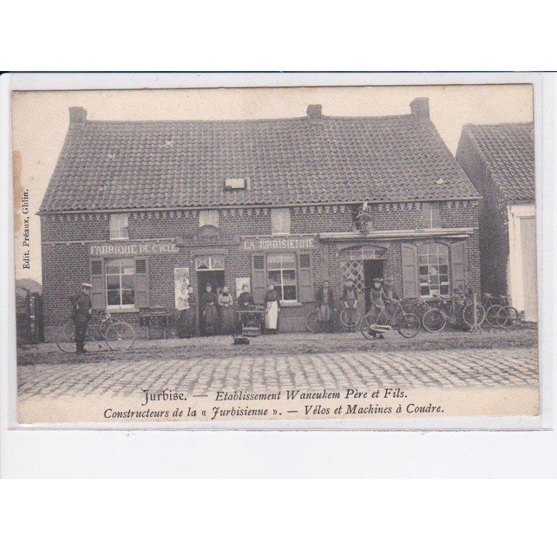 JURBISE: établissement waneukem père et fils constructeurs de la jurbisienne vélos et machines à coudre - très bon état