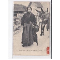 CHASTELLUX-sur-CURE: type de femme du morvan, âne - très bon état