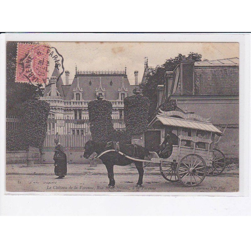 LA VARENNE: le château de la varenne, attelage à la bonne fermière - état