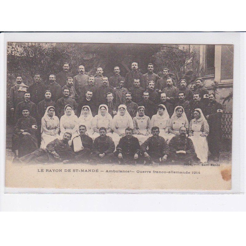SAINT-MANDE: le rayon, ambulance guerre franco-allemande 1914 - état