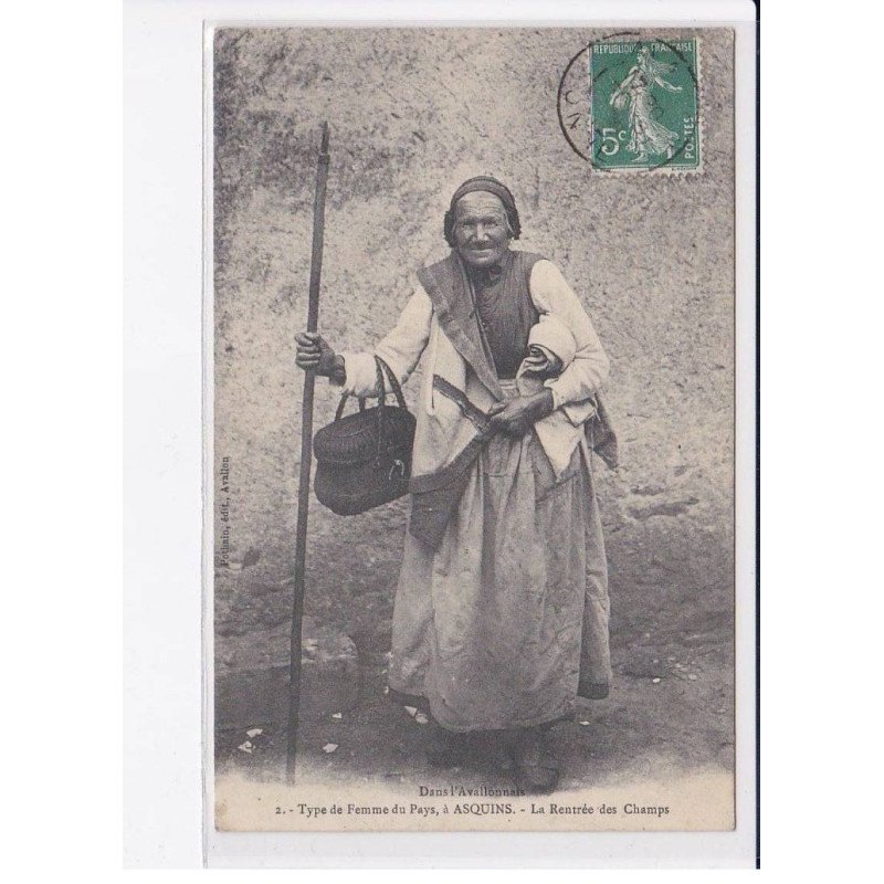 ASQUINS: type de femme du pays, la rentrée des champs - très bon état