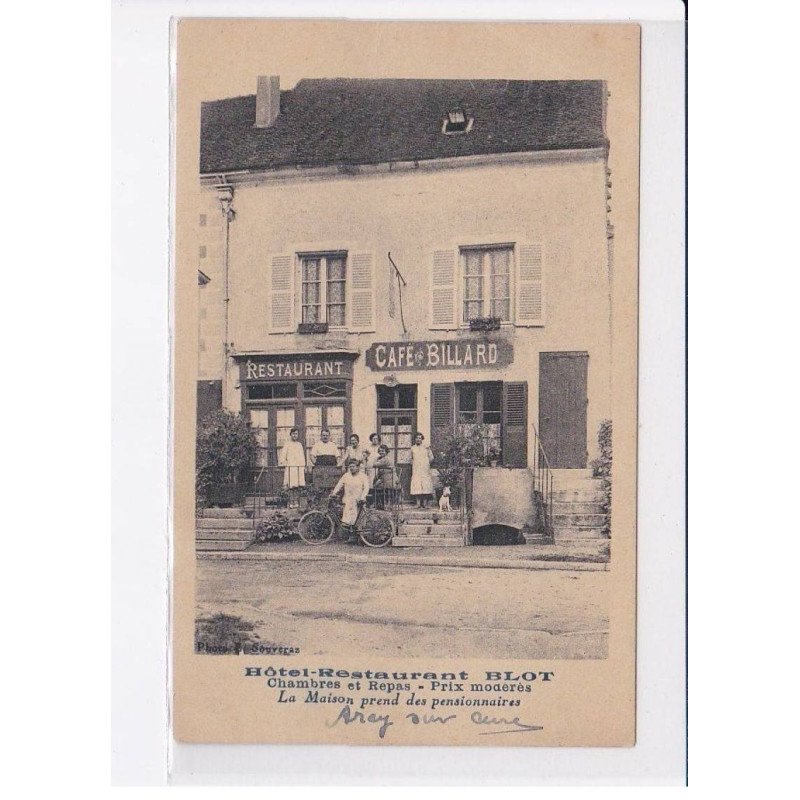 YONNE: hôtel-restaurant blot, chambres et repas, la maison prend des pensionnaires, café billard - très bon état