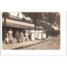 PARIS : carte photo du restaurant Crabot et des pompes funèbres FROMENTIN vers 1910 - très bon état