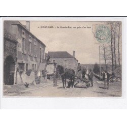 DISSANGIS: la grande-rue, vue prise d'en haut - très bon état