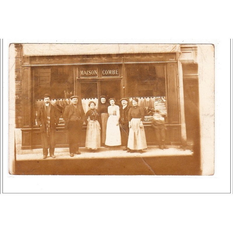 PARIS : carte photo de la maison Combe -  bon état
