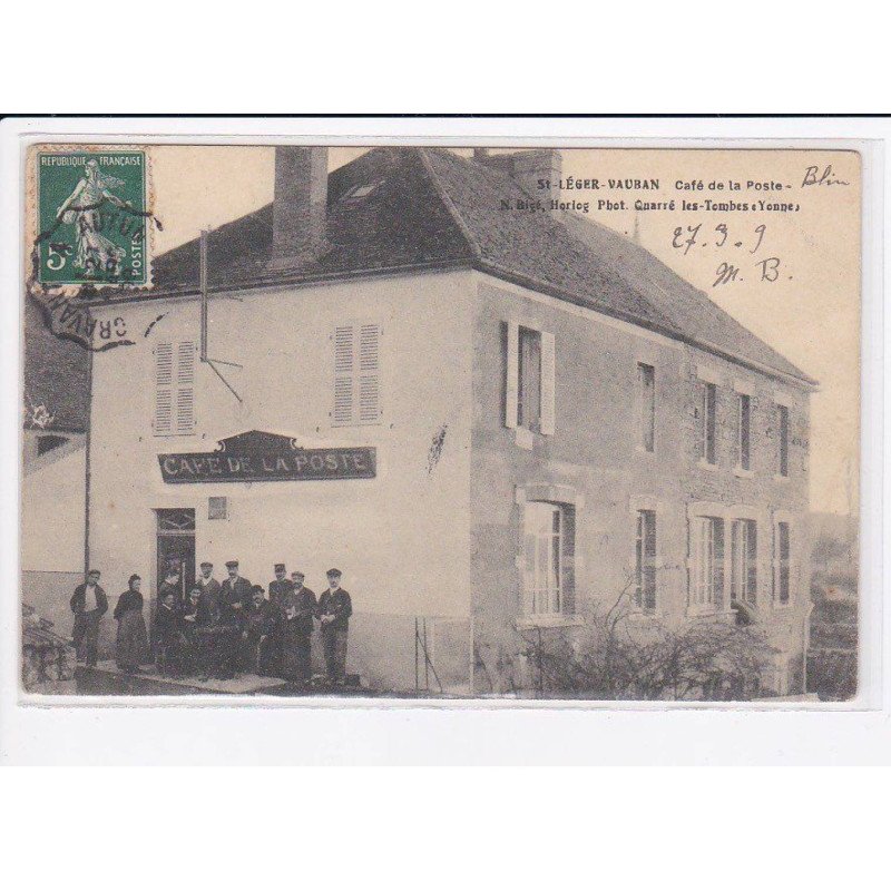 SAINT-LEGER-VAUBAN: café de la poste - état