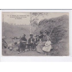 YONNE: le déjeuner des charbonniers dans les bois du morvan sur la route de chastellux - très bon état