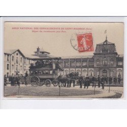 SAINT-MAURICE: asile national des convalescents, départ des convalescents pour paris, omnibus - très bon état