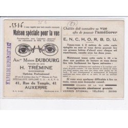 AUXERRE: maison spéciale pour la vue H. Trémine, opticien médicale, ancienne maison dubourg - très bon état
